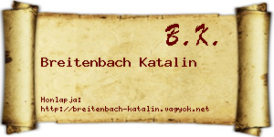 Breitenbach Katalin névjegykártya